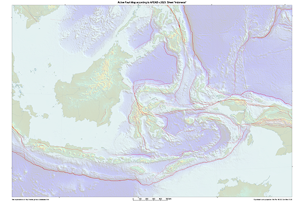 Карта активных разломов. Лист Индонезия
